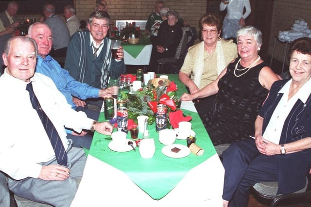 Senior citizens' Christmas party at Pilot's Row back in the year 2000.