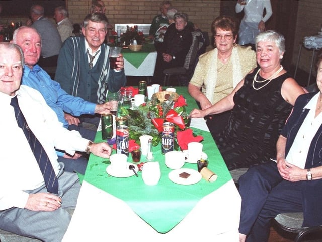 Senior citizens' Christmas party at Pilot's Row back in the year 2000.