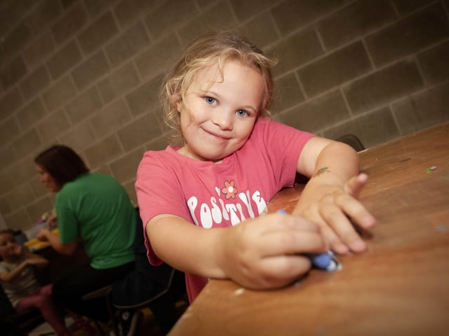 Five years-old Hannah Maguire-Wilson poses for a picture at Friday night's Big Night Out.