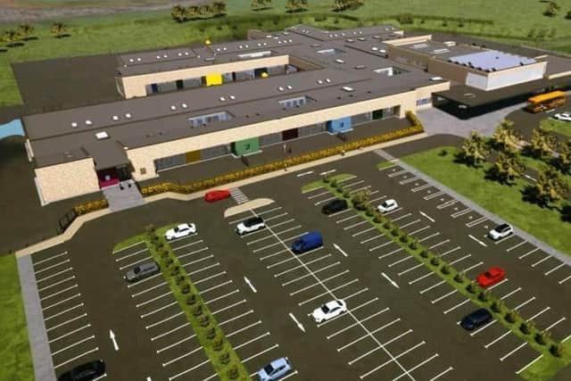 An artist's impression of the new Ardnashee College on the Northland Road.