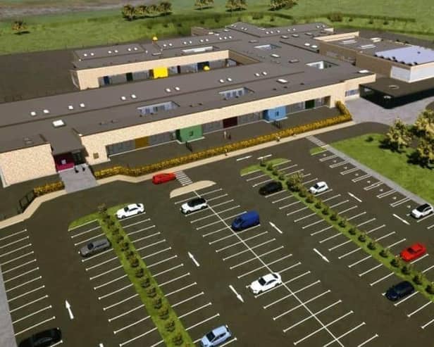 An artist's impression of the new Ardnashee College on the Northland Road.