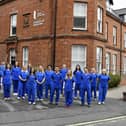 Pictured are final year graduate-entry medical students from the Ulster University School of Medicine at Magee Campus. They are the first ever cohort of graduating doctors from the university. Their graduation ceremony will be held in June. Photo: George Sweeney