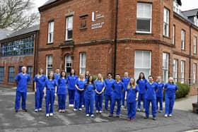 Pictured are final year graduate-entry medical students from the Ulster University School of Medicine at Magee Campus. They are the first ever cohort of graduating doctors from the university. Their graduation ceremony will be held in June. Photo: George Sweeney