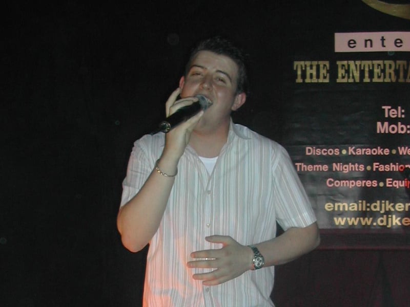 Sean Conaghan on stage after qualifying for the Grand Final.