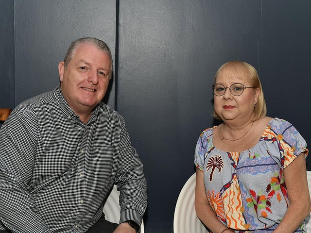 Martin and Amanda Bradley attended the opening night of the Grove Theatre Group's production of Annie at the Millennium Forum on Wednesday. Photo: George Sweeney