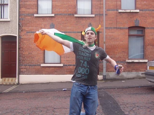 OLYMPUS DIGITAL CAMERA : Pictured are people enjoying the St Patrick's Day celebrations in Derry 20 years ago on March 17, 2005.