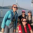 Pictured are Shauna O’Neill (blue jacket), Rita Heaney (pink cap), Anna McKeever (grey cap) and Breidge Boyle (red t-shirt).Photo: rbt