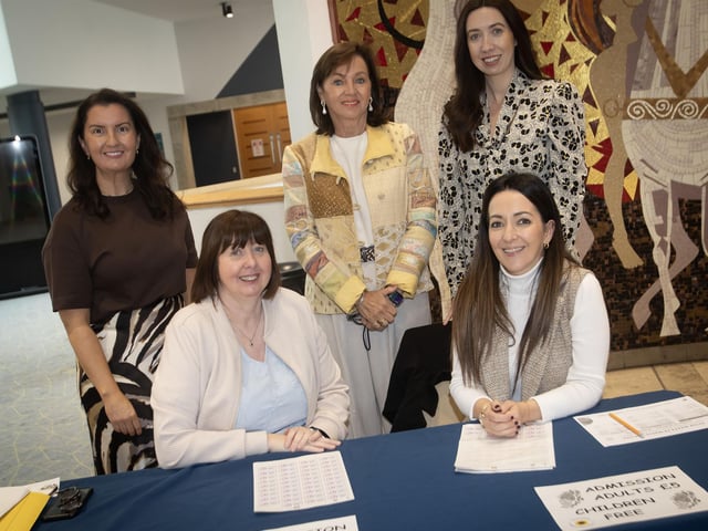 Adjudicators Professor Dolores O’Reilly Parr, Jenny Doherty working alongside Blathnaid Biddle, Sharon Doherty and Oonagh Callan at Saturday's Feis in the Millennium Forum, Derry. (Photos: Jim McCafferty Photography)
