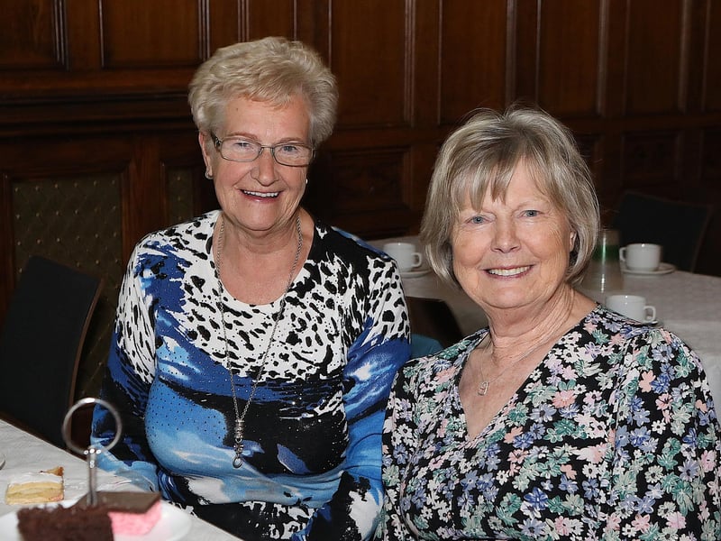Enjoying themselves at the Mayor's Tea Dance are Helen Parke Ruby Finlay. 