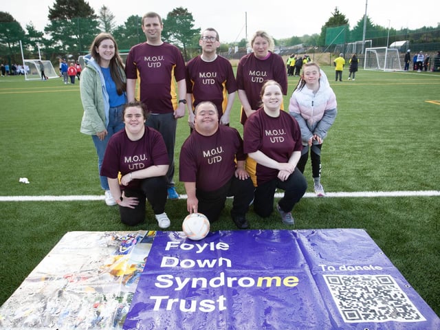 The MOU United team 2 (Moving On Up) pictured on Friday at the Shared Village.