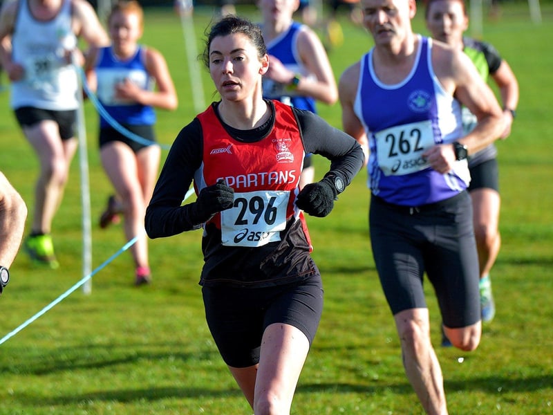 Derry Spartans’ Angeline McShane (296). Photo: George Sweeney. DER2301GS – 32