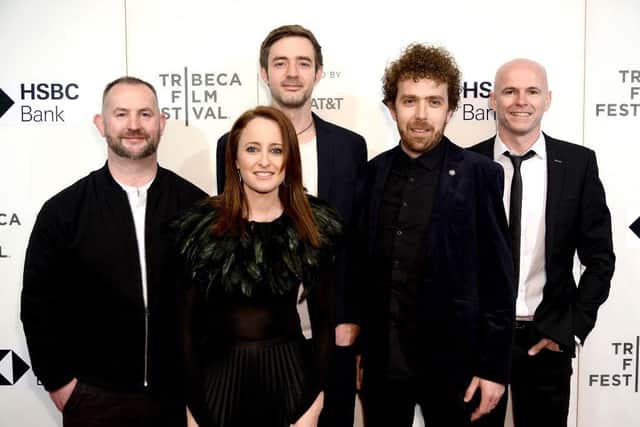 NEW YORK, NY - APRIL 23: (L-R) Damian Mckee, Niamh Dunne, Sean Og Graham, Eamon Murray and Liam Bradley of "Beoga"attend the "Songwriter" Premiere during the 2018 Tribeca Film Festival at BMCC Tribeca PAC on April 23, 2018 in New York City. (Photo by Andrew Toth/Getty Images for Tribeca Film Festival)