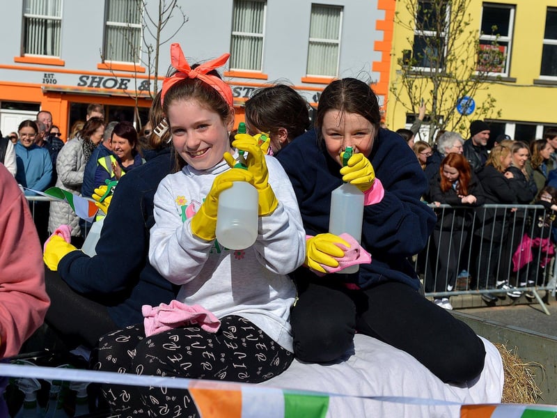 There were many colourful characters and floats in the Easter Monday parade in Carndonagh. Photo: George Sweeney. DER2315GS – 70