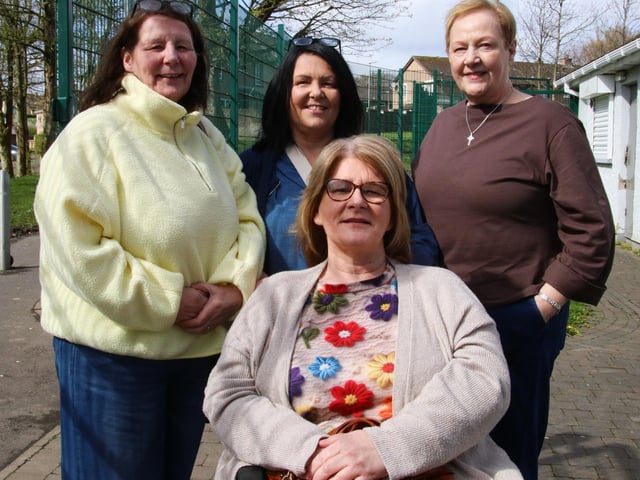 Sinead with Deirdre, Patsy and Jeanette. (Photo - Deirdre Heaney, nwpresspics)