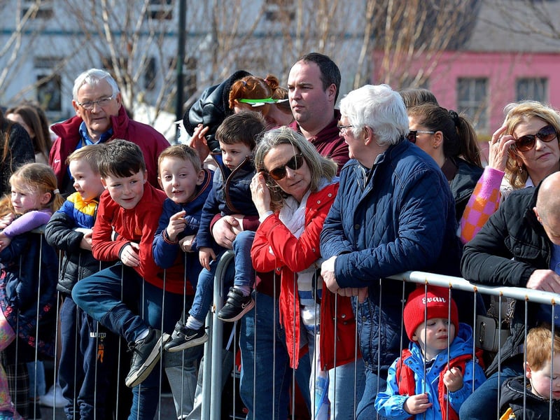Spectators at the Easter Monday parade in Carndonagh. Photo: George Sweeney. DER2315GS – 86