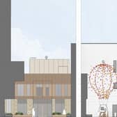 Drawings of how the courtyard in the proposed new paediatric unit will look.