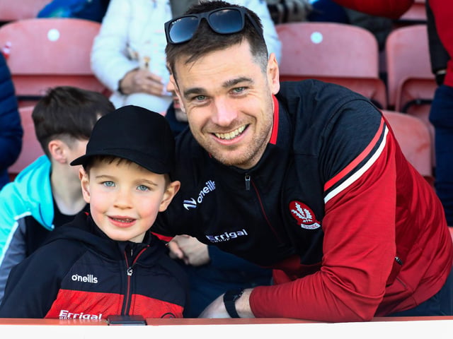 All smiles at the Ulster GAA Football Championship tie between Derry and Antrim in Celtic Park. (Photo - Tom Heaney, nwpresspics)