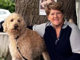 Clare Balding with her beloved Archie (Image credit: Channel 5)