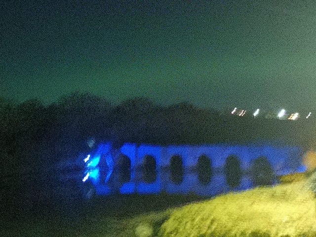 The Aurora Borealis over Castle Bridge, Buncrana. Picture: Lorna Hegarty.