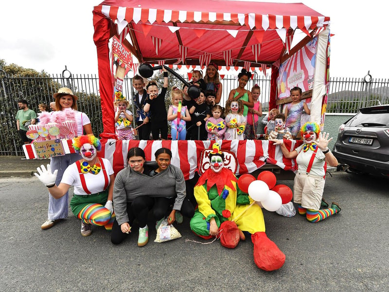 Participants pictured in the Clonmany Festival Parade on Sunday afternoon. Photo: George Sweeney