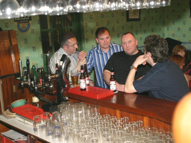 Party celebrations back in 2004: John Peoples.