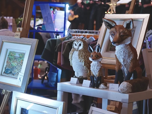 Leona Devine's art on display.