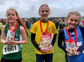 Mia Dooher (St Michael’s PS),  Bonnie Devlin (St Anne’s PS) and Summer Barr (Hollybush PS).