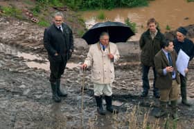 HRH seen here during the build of the Walled Garden at Dumfries House in Scotland