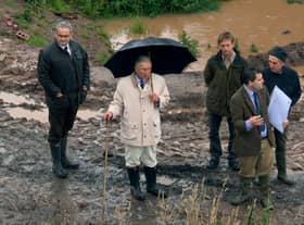 HRH seen here during the build of the Walled Garden at Dumfries House in Scotland