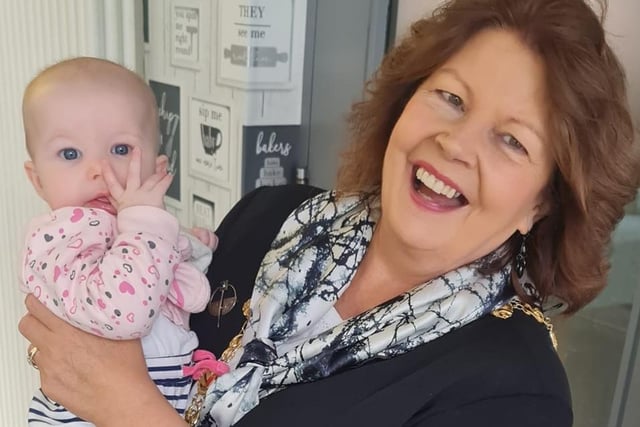 The Mayor Patricia Logue and baby Róisín at the North West BAPS event.