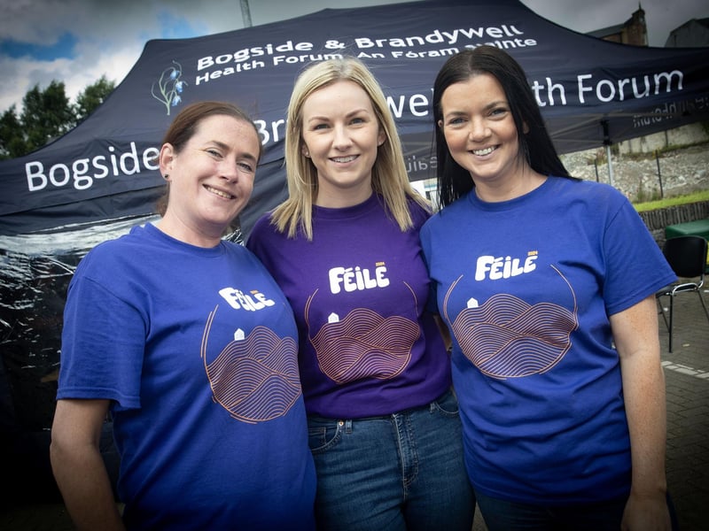 The Féile Girls working hard at Tuesday's BBQ and Fun Day at Destined.