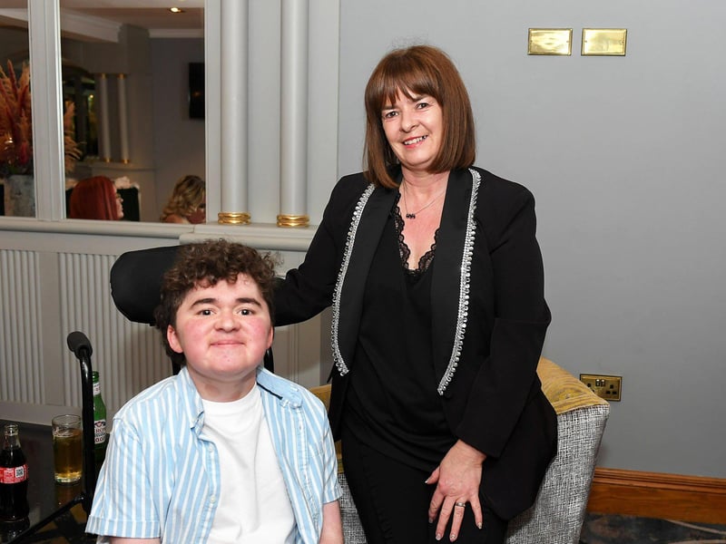 Niall O'Doherty and his mum Deborah at the Bet McLean Derry Journal People Awards 2024 Photo: George Sweeney