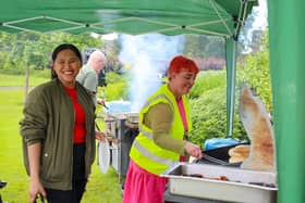 Melanie and Helen cooking up a storm at last year’s fun day in Brooke Park.