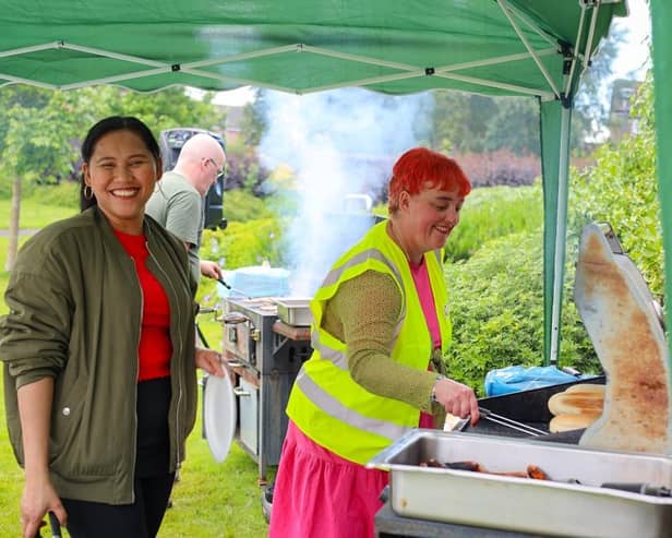 Melanie and Helen cooking up a storm at last year’s fun day in Brooke Park.