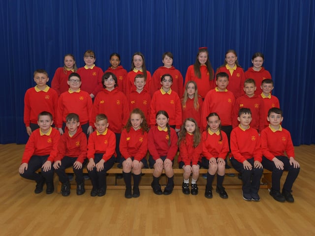 Mr Ferry’s P7 class at Steelstown Primary School.