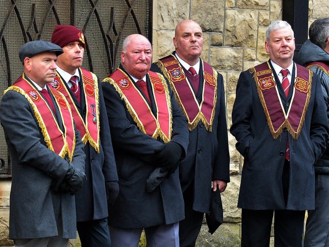 Members of the Apprentice Boys of Derry at the Shutting of the Gates parade held in the city on Saturday last. Photo: George Sweeney