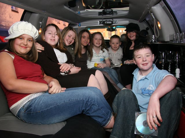 Megan and her party guests continue to party in the limo! 0006JML