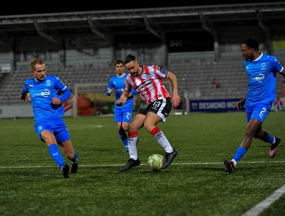 Robbie Benson was superb as Derry City won in Galway on Friday. Photo: George Sweeney