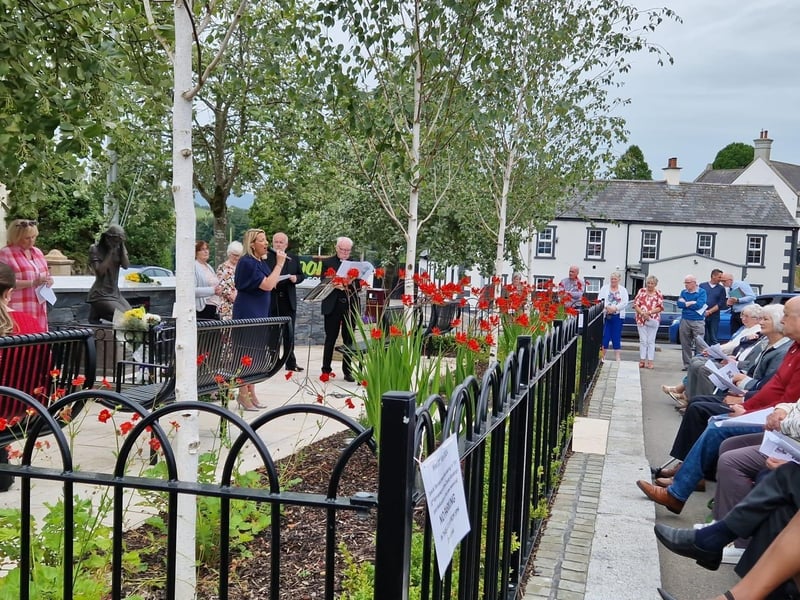Relatives, survivors and residents gathered for the rededication of the refurbished memorial in Claudy on the 52nd anniversary.