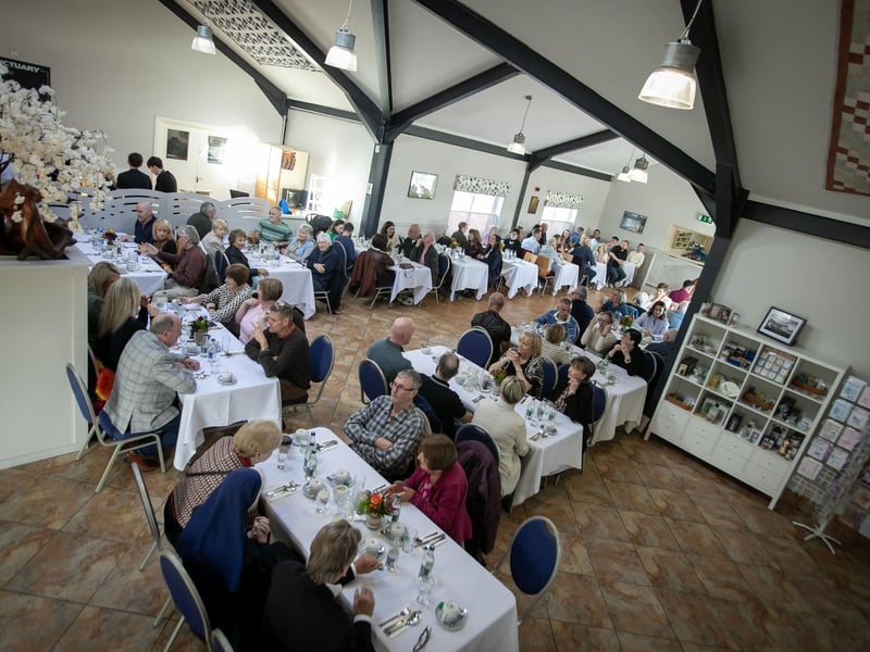 Directors, staff, past and present, service users, families, partners, supporters and the wider community enjoying a dinner to mark the 25th anniversary of the White Oaks Addiction Traetment Centre on Saturday last. (Photos: Jim McCafferty Photography)