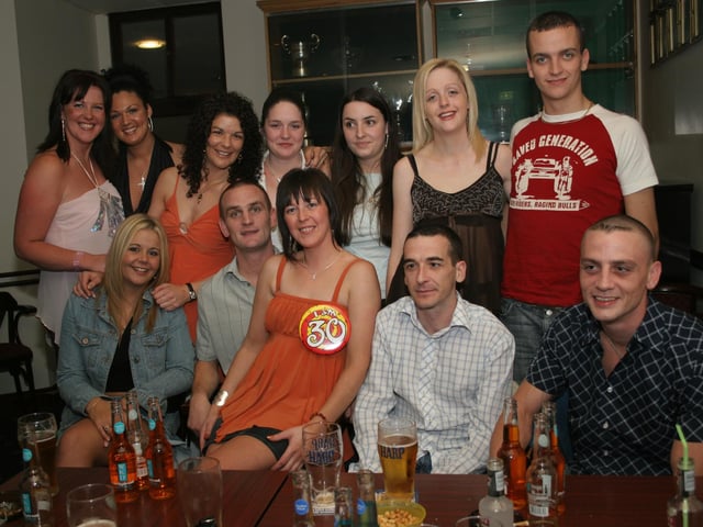 Fiona Anderson's 30th birthday party celebrations back in 2004.