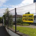 The polling station at Hollybush Primary School in Culmore this morning.