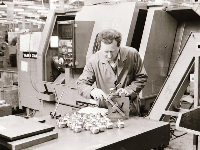 Staff at work at Maydown Precision Engineering in 1985.