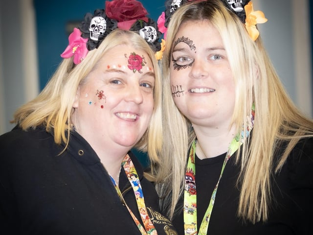 Classroom Assistants Mrs. Feeney and Ms. McLaughlin on Friday. : .