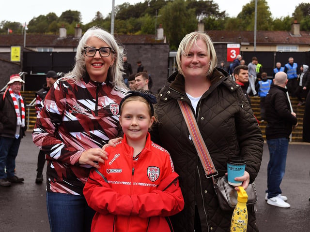 Fans in the Brandywell for Derry City’s game against Shelbourne. Photograph: George Sweeney