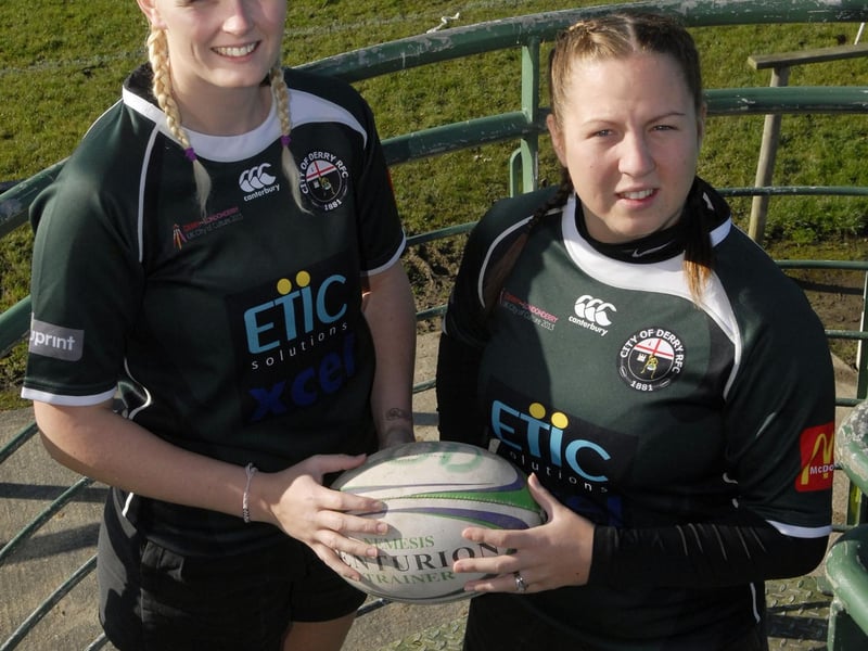 City of Derry's Glenda Mellon, left, and Stacey-Lea Kennedy who were selected for the Ireland squad.
