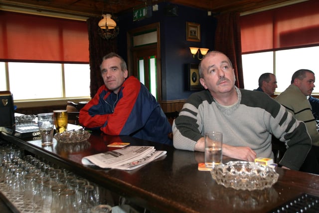 Punters at The Derby Bar in 2004.
