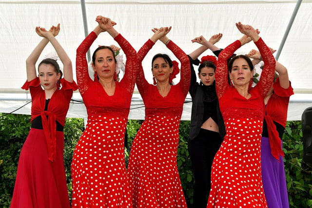 Flamenco dance group Elba on stage at the NW Migrants Forum’s ‘Celebrate Family – Connect Communities’ fun day at Coshquin on Sunday afternoon last. Photo: George Sweeney.  DER2320GS – 09