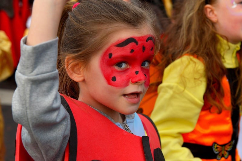 Dressed for the Baeltaine Parade in Creggan on Wednesday evening. Photo: George Sweeney. DER2318GS – 59