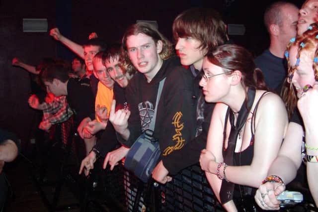 A section of the audience enjoying the Sepultura gig in the Nerve Centre in June 2003.